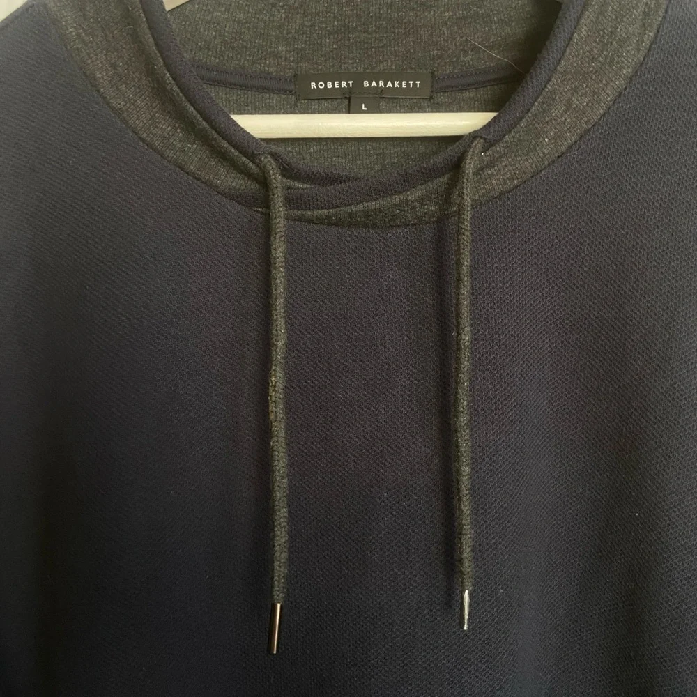Robert Barakett Long-Sleeve Crossover Mockneck sweater Size Large